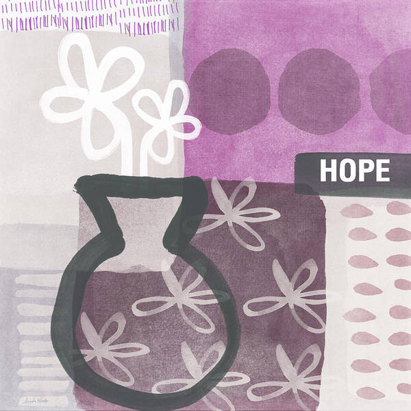 Hope Art Print featuring the mixed media Hope- Contemporary Art by Linda Woods