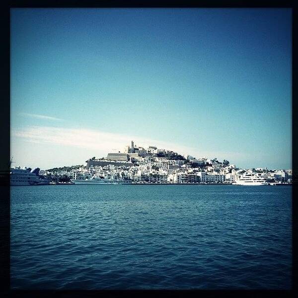  Art Print featuring the photograph Ibiza Town From The Marina. 18/9/13 by Drew Gibson