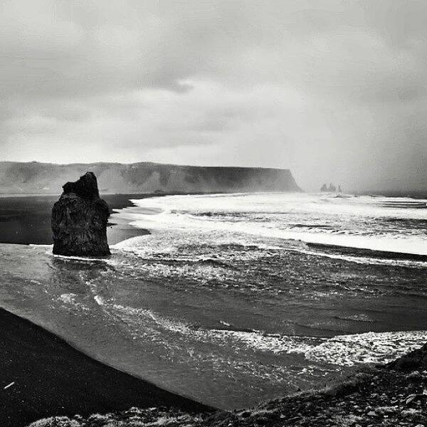 Iceland Art Print featuring the photograph #iceland #islandia #vik #blackcoast # by Neli Garcia