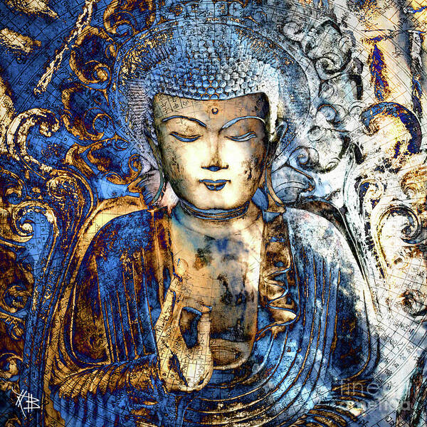 Buddha Art Print featuring the digital art Inner Guidance by Christopher Beikmann