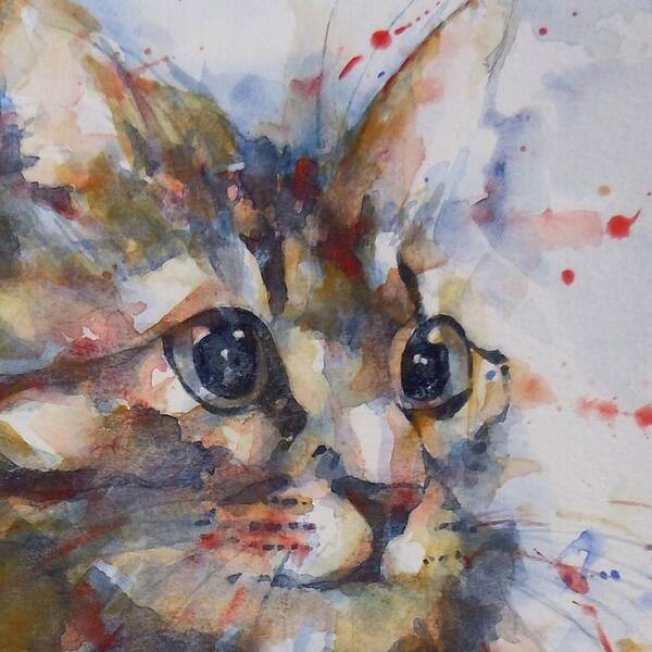 Cat Art Print featuring the painting Intent by Paul Lovering