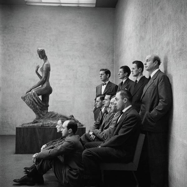 Art Art Print featuring the photograph Interior Designers At Moma by Cecil Beaton