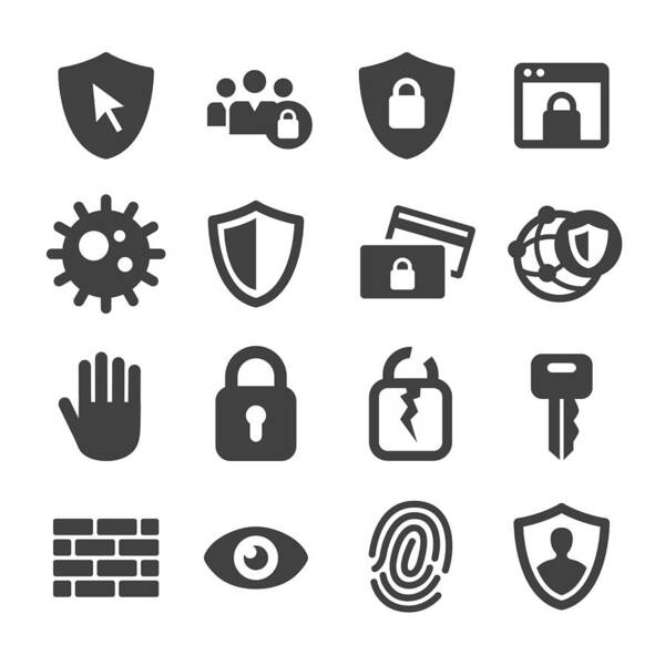 Internet Art Print featuring the drawing Internet Security and Privacy Icons - Acme Series by -victor-