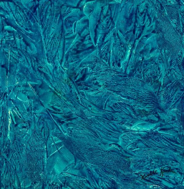 Abstract Art Print featuring the painting Intricate Blue by Kendall Kessler