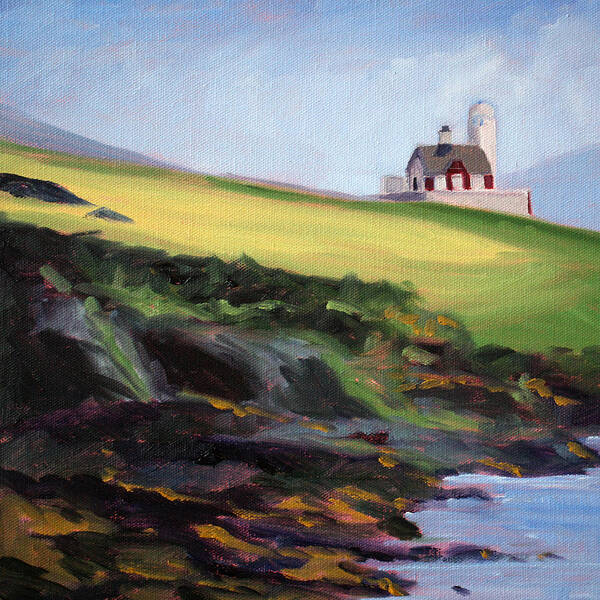 Ireland Art Print featuring the painting Irish Lighthouse by Nancy Merkle