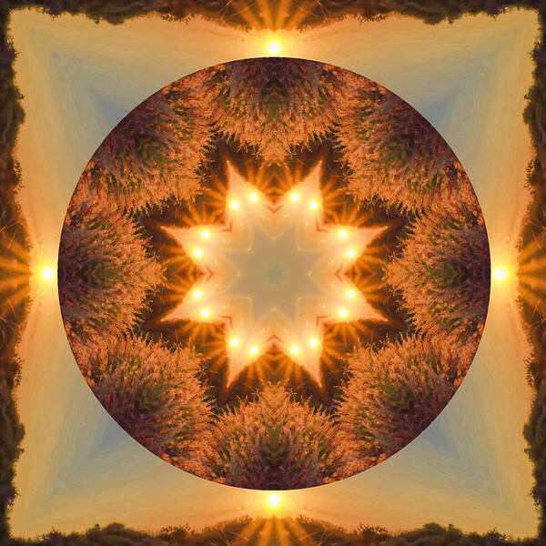 Mandala Art Print featuring the photograph Island Beach Sunset Mandala by Beth Sawickie