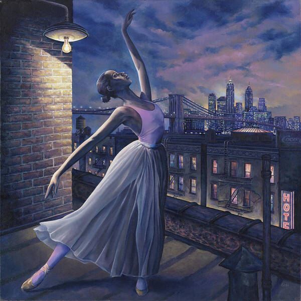 Ballerina Art Print featuring the painting It's Never Too Late by Dennis Goff