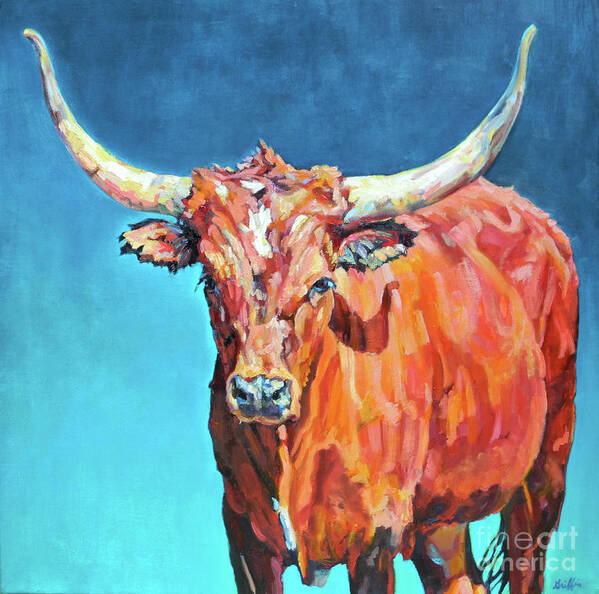 Bovine Art Print featuring the painting Jasper by Patricia A Griffin