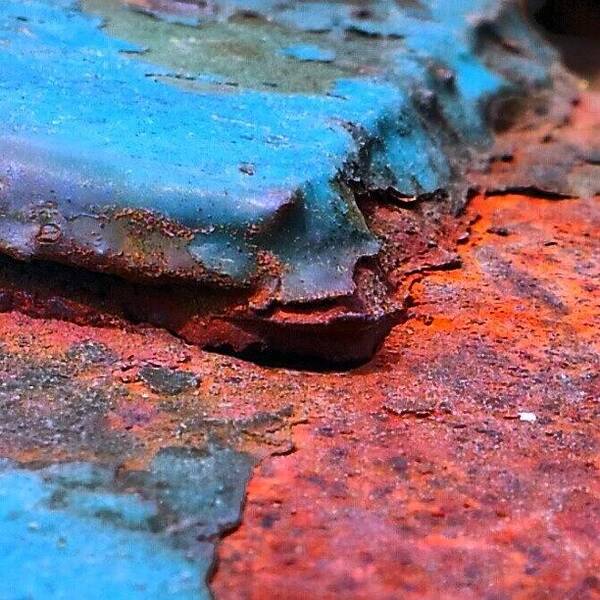  Art Print featuring the photograph Just Another Rusty Blue Thursday by Katrise Fraund