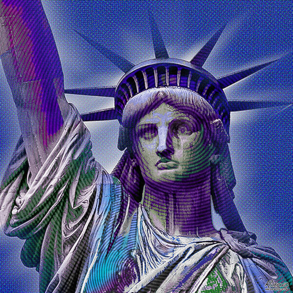 Liberty Art Print featuring the painting Lady Liberty by Tony Rubino