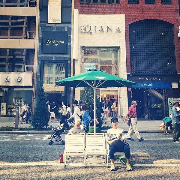 Landscape Art Print featuring the photograph #landscape Ginza Saturday Afternoon by Tokyo Sanpopo