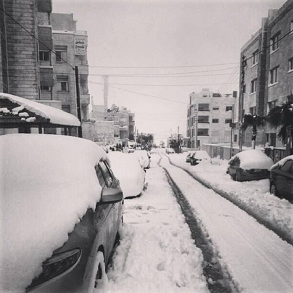 Followback Art Print featuring the photograph Last Snow In Amman, Dec. 13 #beamman by Abdelrahman Alawwad