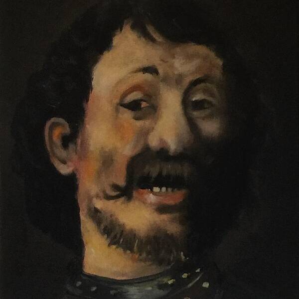 Art Art Print featuring the painting Laughing Man by Ryszard Ludynia