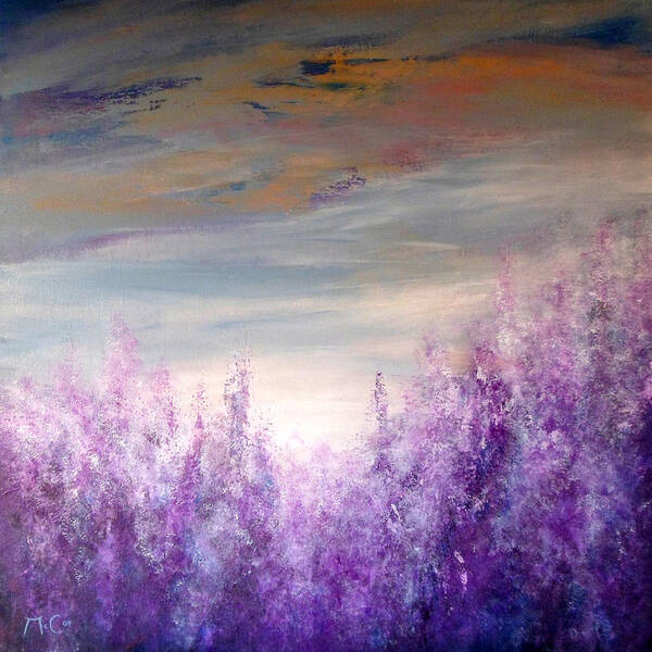 Lavender Art Art Print featuring the painting Lavender by K McCoy