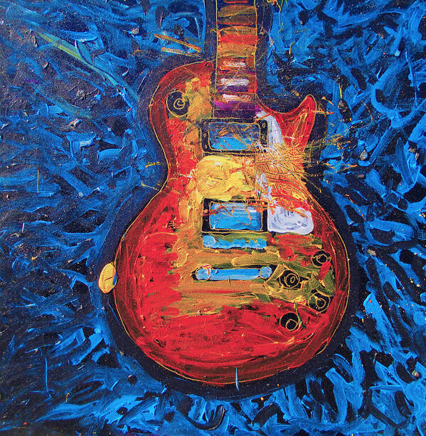 Les Paul Art Print featuring the painting Let Me Play Your Les Paul by Neal Barbosa