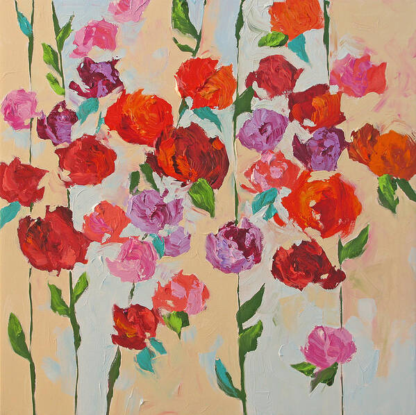 Art Art Print featuring the painting Love Garden by Linda Monfort