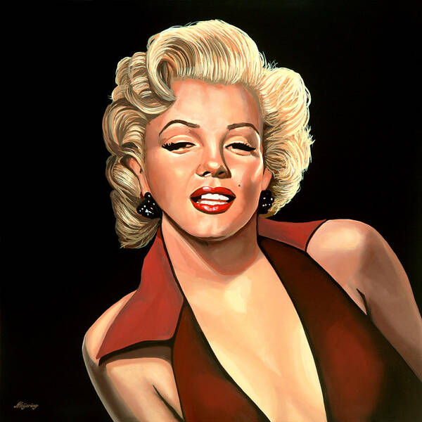 Marilyn Monroe Art Print featuring the painting Marilyn Monroe 4 by Paul Meijering