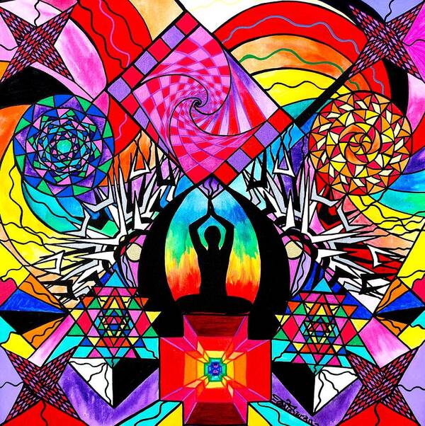 Vibration Art Print featuring the painting Meditation Aid by Teal Eye Print Store