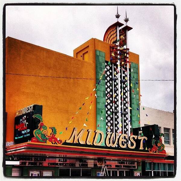 Movies Art Print featuring the photograph Midwest Theater Scottsbluff Ne by M Hunter
