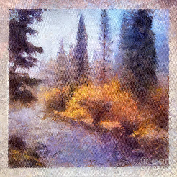 Mysty Art Print featuring the painting Misty River Afternoon by Teri Atkins Brown