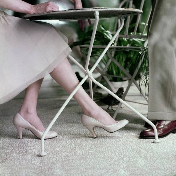 One Person Art Print featuring the photograph Model's Legs And Feet Wearing Pumps by Frances McLaughlin-Gill