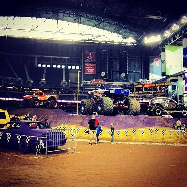 Arizona Art Print featuring the photograph #monsterjams #phoenix #chasefield by M Martin