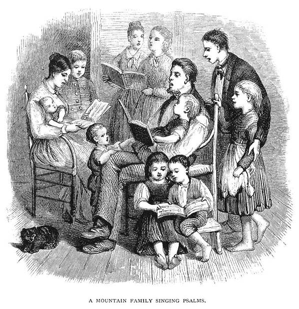 1874 Art Print featuring the painting Mountain Family, 1874 by Granger