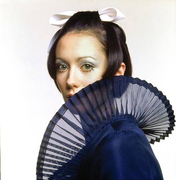 Fashion Art Print featuring the photograph Moyra Swan Wearing Givenchy by Bert Stern