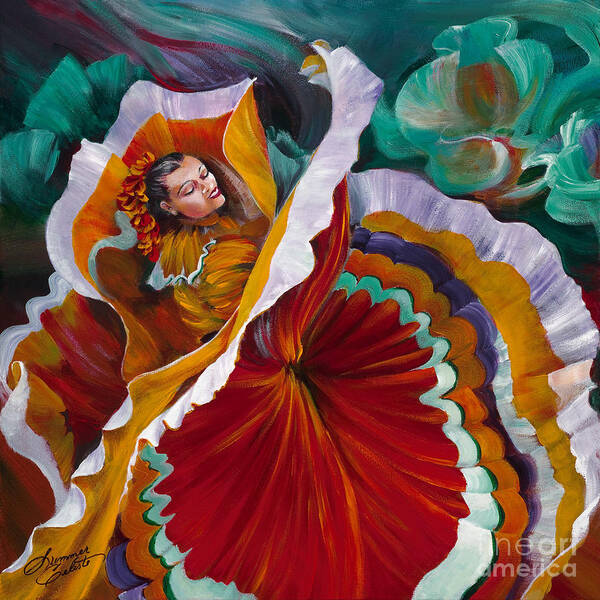 Dancer Art Print featuring the painting Music in Motion by Summer Celeste