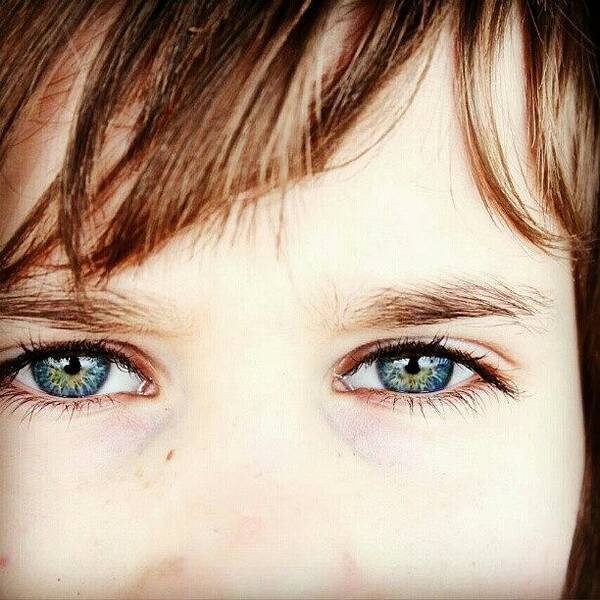 Beautiful Art Print featuring the photograph My Brother's Eyes :) #eyes #blue by Elisa B