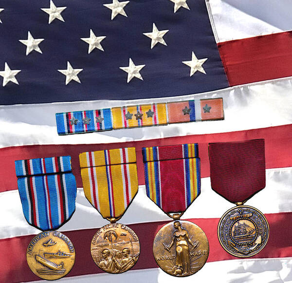 Us Navy Art Print featuring the photograph Navy Medals by Jamieson Brown