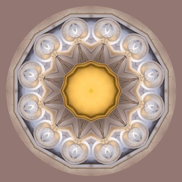 Neutral Art Print featuring the photograph Neutral Kaleidoscope Square by Betty Denise