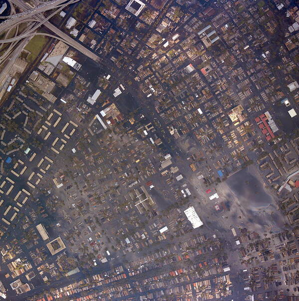 New Orleans Art Print featuring the photograph New Orleans After Hurricane Katrina by Noaa/science Photo Library