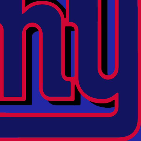 New York Art Print featuring the painting New York Giants Football by Tony Rubino