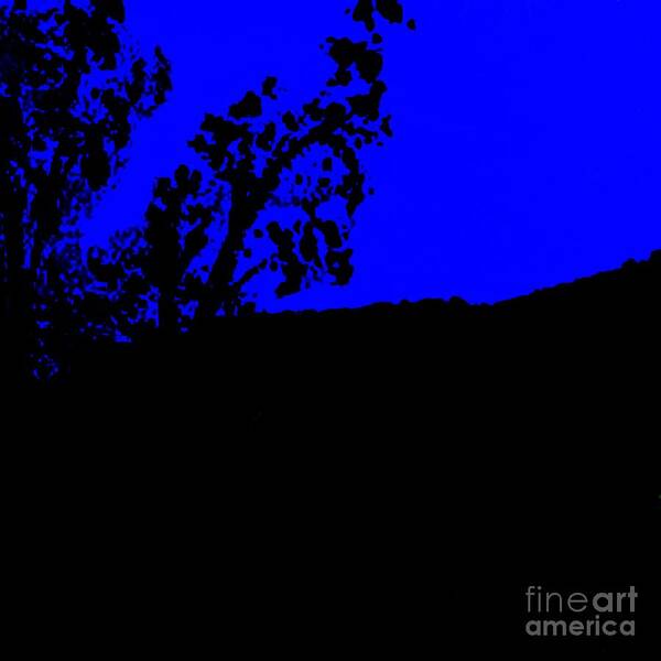 Tree Art Art Print featuring the painting Night Trees by James Daugherty