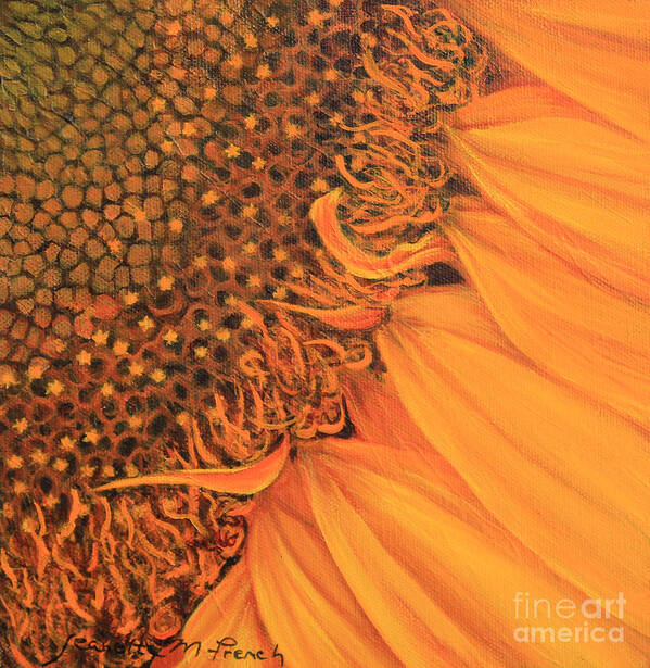  Oil Painting Art Print featuring the painting O Sunflower by Jeanette French