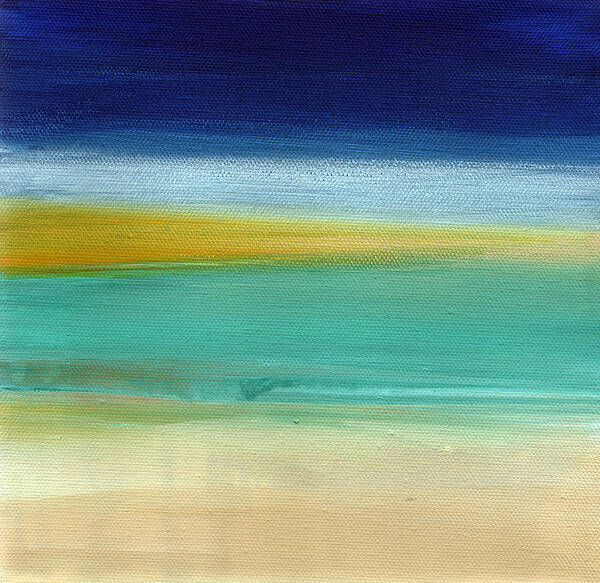 Abstract Art Print featuring the painting Ocean Blue 3- Art by Linda Woods by Linda Woods