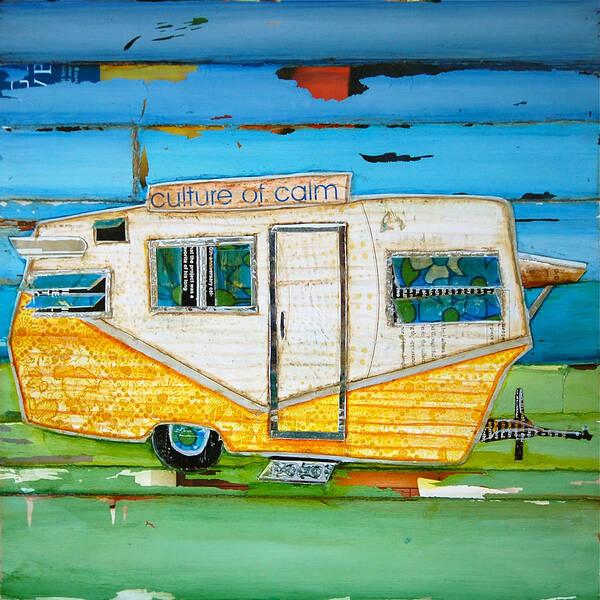 Rv Art Print featuring the mixed media Oceanfront Property by Danny Phillips