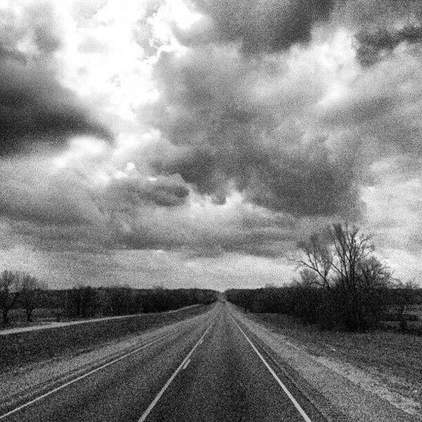 Clouds Art Print featuring the photograph Oklahoma. Yes! #scenic #highyway by Bruno Andrews