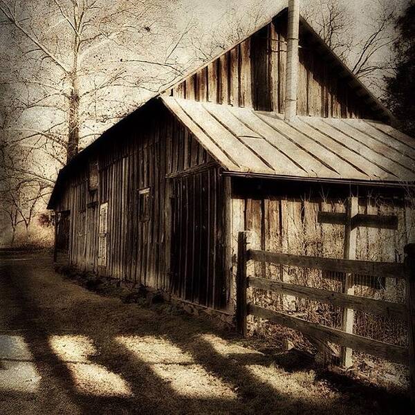 Radlab Art Print featuring the photograph Old Barn #tintype #radlab #texture by Lynne Daley