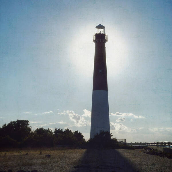 Barnegat Lighthouse Art Print featuring the photograph Old Barney Sundown 3 by Marianne Campolongo