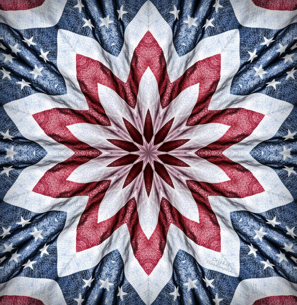 Kaleidoscope Art Print featuring the photograph Old Glory by Cricket Hackmann