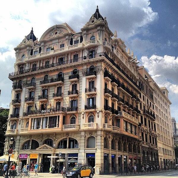 Barcelona Art Print featuring the photograph One Of The Many Amazing Buildings In by David Lynch