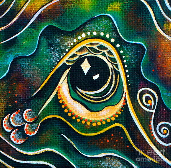 Third Eye Painting Art Print featuring the painting Optimist Spirit Eye by Deborha Kerr