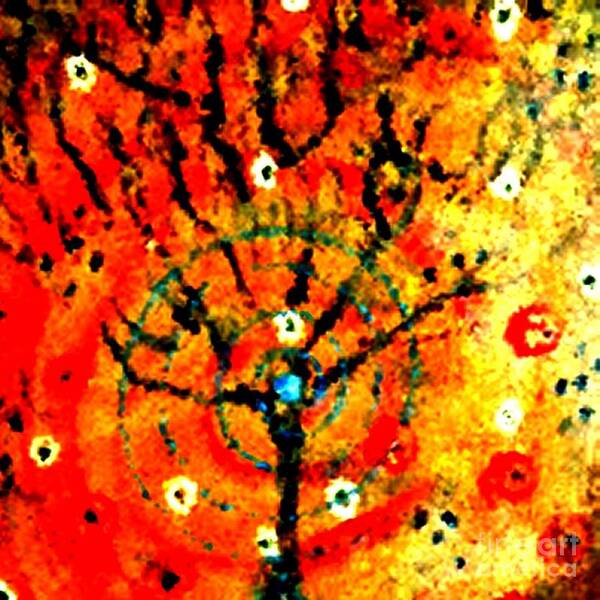 Orange Tree Art Print featuring the painting Orange Tree by Donna Daugherty
