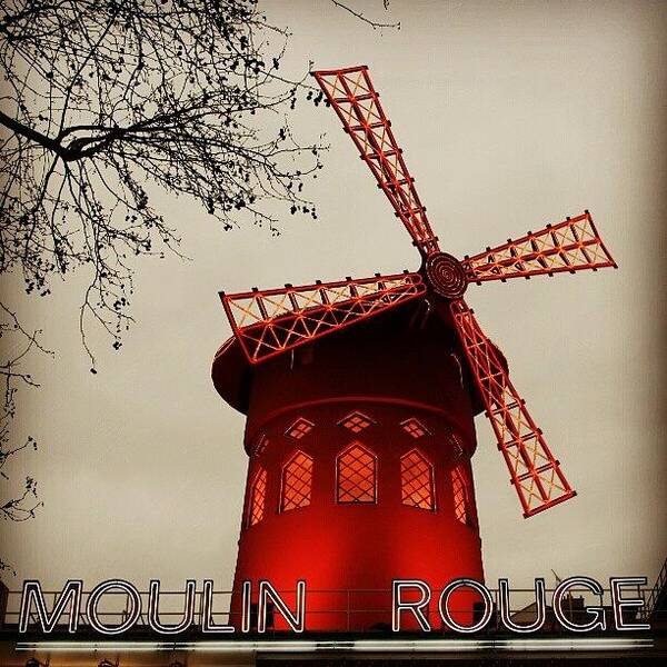 Windmill Art Print featuring the photograph #paris #moulinrouge #thereds #windmill by Jason Emmett