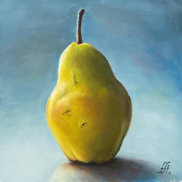 Pear Art Print featuring the painting Pear by Anna Abramskaya