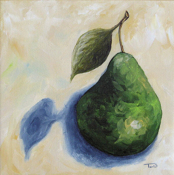 Pear Art Print featuring the painting Pear in the Spotlight by Torrie Smiley