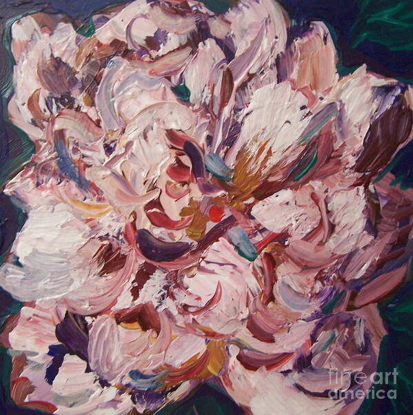 Peony Art Print featuring the painting Peony 3 by Catherine Gruetzke-Blais