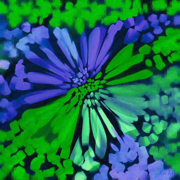 Petals Art Print featuring the digital art Petals in the Wind by Alec Drake